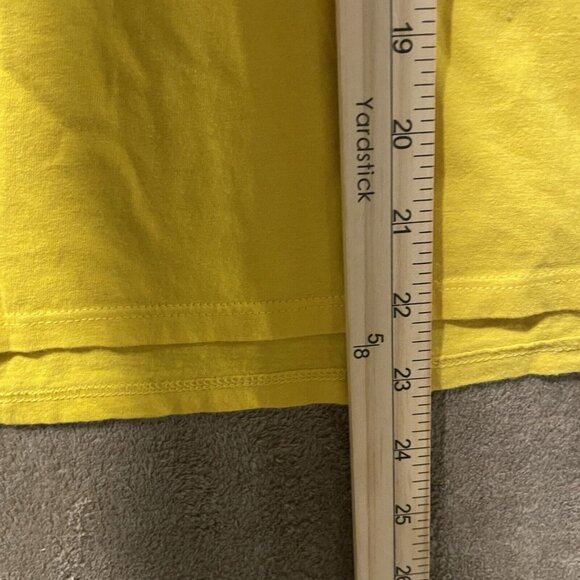 Nike Tshirt Womens Sz Medium Futura Brand Logo Scoop Neck DB2540 Yellow - Picture 6 of 7